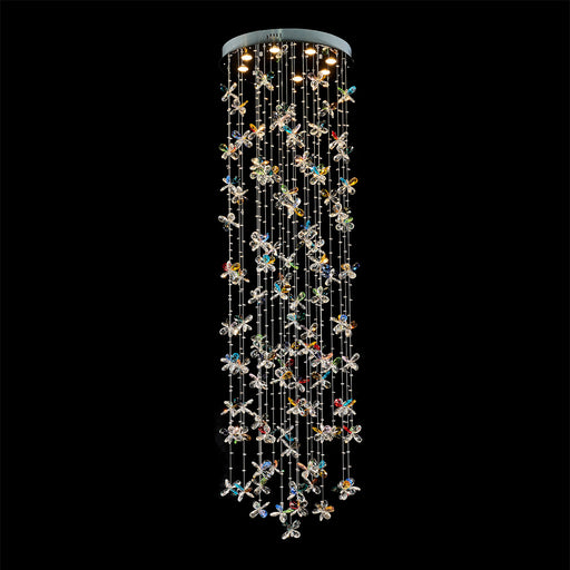AICO Furniture - Butterfly Dance Chandelier - LT-CH1012-CHRM - GreatFurnitureDeal