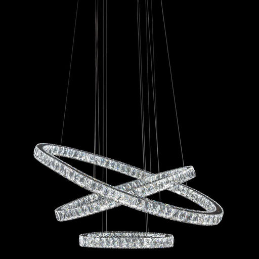 AICO Furniture - Asteroids LED Chandelier Oval Rings - LT-CH801 - GreatFurnitureDeal