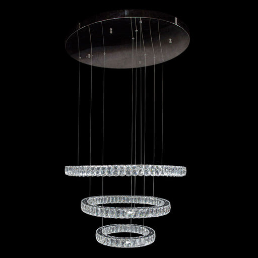 AICO Furniture - Asteroids LED Chandelier Round Rings - LT-CH806 - GreatFurnitureDeal