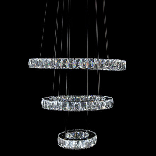 AICO Furniture - Asteroids LED Chandelier Round Rings - LT-CH808 - GreatFurnitureDeal