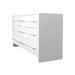 Worlds Away - Luke Six Drawer Chest W. Acrylic Harware In White Lacquer - LUKE WH - GreatFurnitureDeal