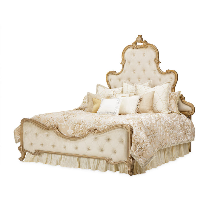 AICO Furniture - Luxembourg Queen Bedding Set - AIC-BCS-QS12-LUXEMB-CRM - GreatFurnitureDeal