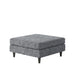 Southern Home Furnishings - Bono Cobalt 38" Square Cocktail Ottoman in Blue - 170-C Bono Cobalt - GreatFurnitureDeal