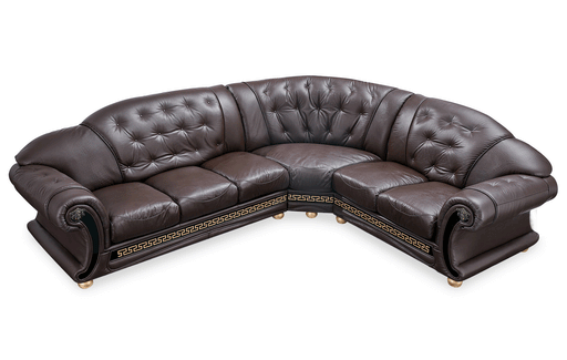 ESF Furniture - Apolo Sectional Right Facing Brown - APOLOSECTRIGHTBROW - GreatFurnitureDeal