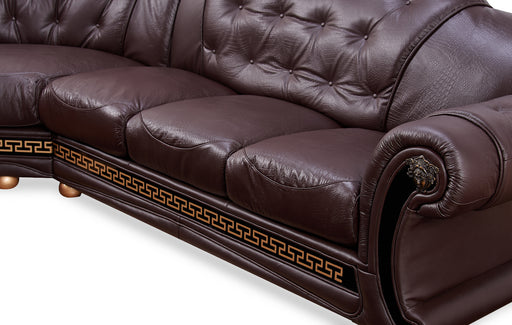 ESF Furniture - Apolo Sectional Left Facing Brown - APOLOSECTLEFTBROWN - GreatFurnitureDeal