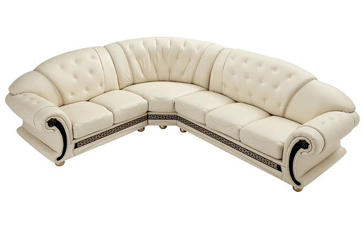 ESF Furniture - Apolo Sectional Left Facing Ivory - APOLOSECTLEFTIVORY - GreatFurnitureDeal