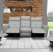 ESF Furniture - 8501 3 Sofa w-2 Recliners in Light Grey - 85013 - GreatFurnitureDeal
