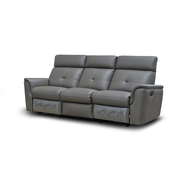 ESF Furniture - 8501 3 Sofa w-2 Recliners in Dark Grey - 85013DARKGREY - GreatFurnitureDeal
