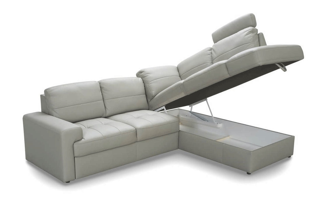 ESF FURNITURE - Ella Right Sectional w/Bed in Taupe - ELLASECTIONAL - GreatFurnitureDeal