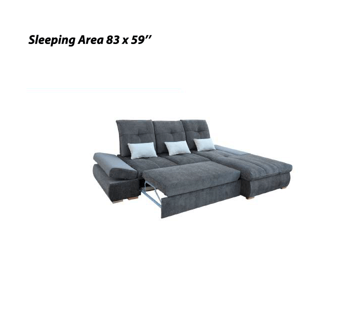 ESF FURNITURE - Estero Sectional Right with Bed and storage - ESTERO - GreatFurnitureDeal