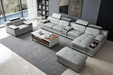 ESF Furniture - 908 Ottoman in Light Grey - 908OTTOMAN - GreatFurnitureDeal