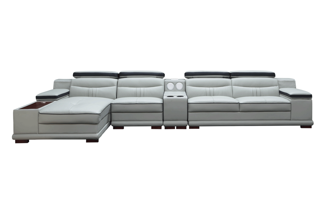 ESF Furniture - 908 Sectional Left in Light Grey - 908SECTIONAL - GreatFurnitureDeal