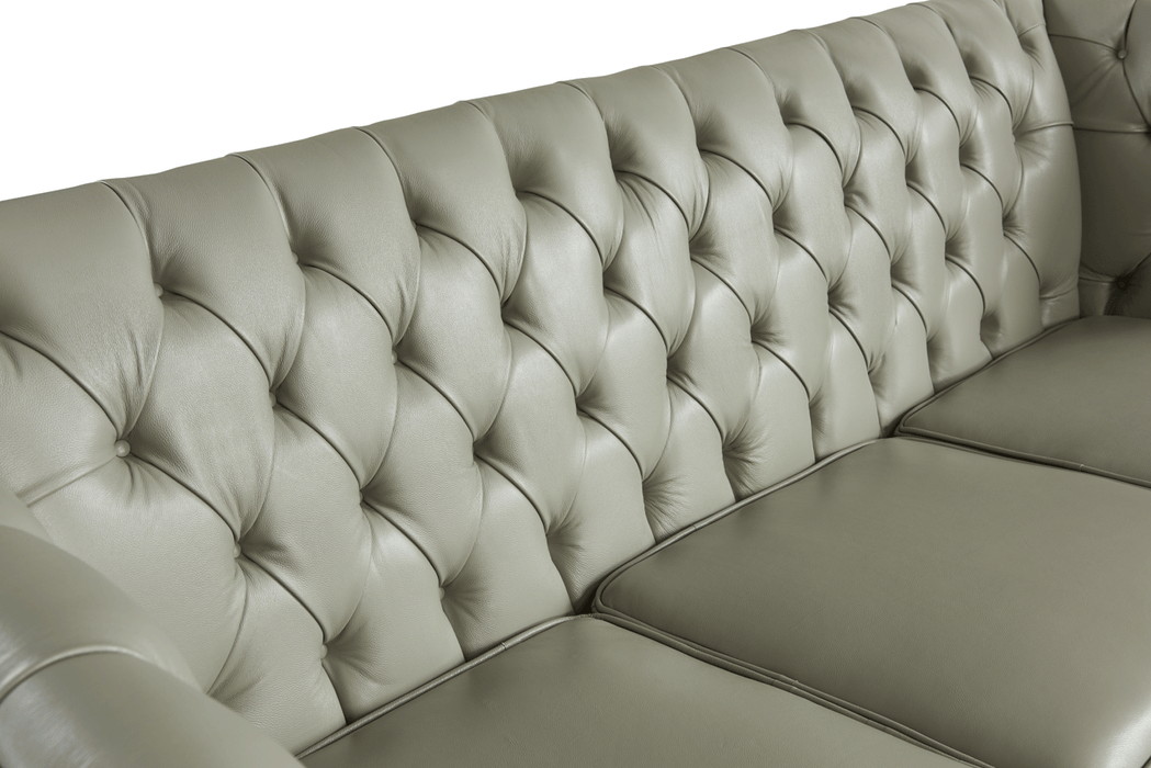ESF Furniture - 401 Grey Leather Sofa - 4013