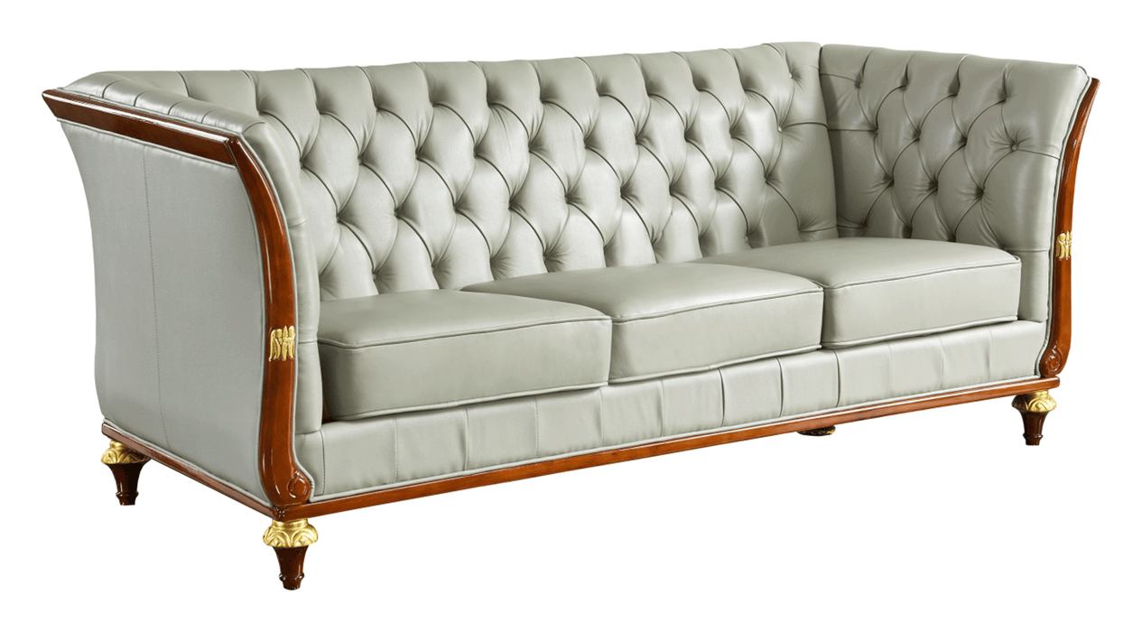 ESF Furniture - 401 Grey Leather Sofa - 4013