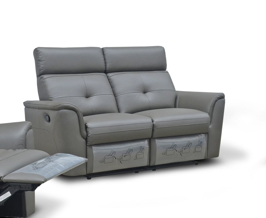 ESF Furniture - 8501 2 Loveseat w/2 Recliners in Dark Grey - 85012DARKGREY