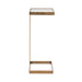 Worlds Away - Glass Top Square Cigar Table in Antique Brass - MAISEL ABR - GreatFurnitureDeal