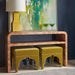 Worlds Away - Waterfall Edge Two Tier Console Table In Burl Wood - MARSHALL BW - GreatFurnitureDeal