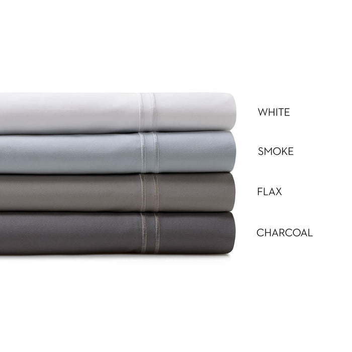 Malouf - Supima California King Cotton Sheet Set in White Color - MAS6CKWHSS - GreatFurnitureDeal