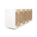 Worlds Away - Melrose Four Door Cabinet with Rush Front Door in White Lacquer - MELROSE WH - GreatFurnitureDeal