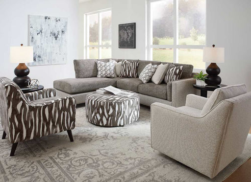 Southern Home Furnishings - Herzl Sectional in Artisia Ash - 5005-26L 21R Satisfaction Berber - GreatFurnitureDeal