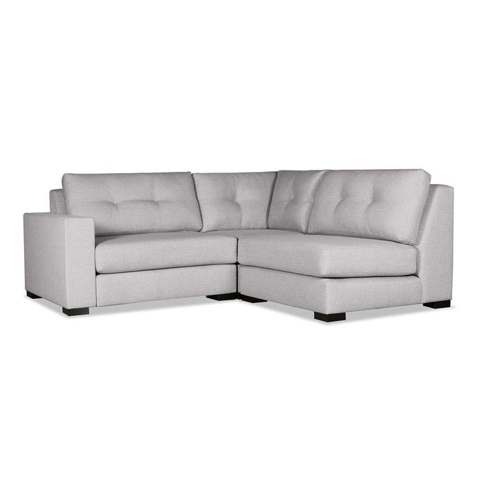 Nativa Interiors - Chester Buttoned Modular L-Shape Mini Sectional Left Arm Facing 83" Off White - SEC-CHST-BTN-CL-AR5-3PC-PF-WHITE - GreatFurnitureDeal