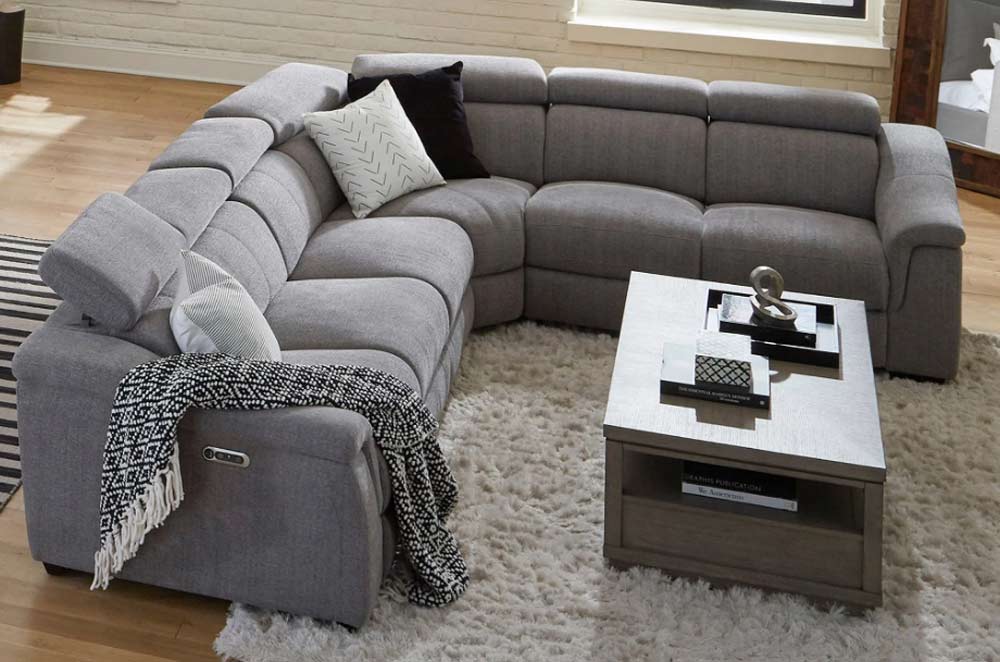 Parker Living - Newton 6 Piece Sectional in Trailblazer Graphite - MNEW-PACKA(H)-TBG - GreatFurnitureDeal