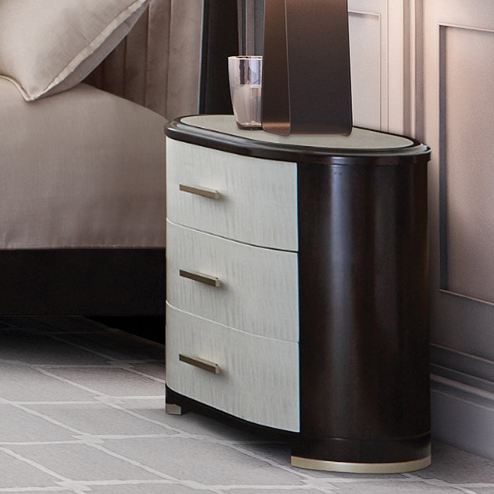 AICO Furniture - Paris Chic Accent Cabinet-Nightstand in Espresso - N9003040-409