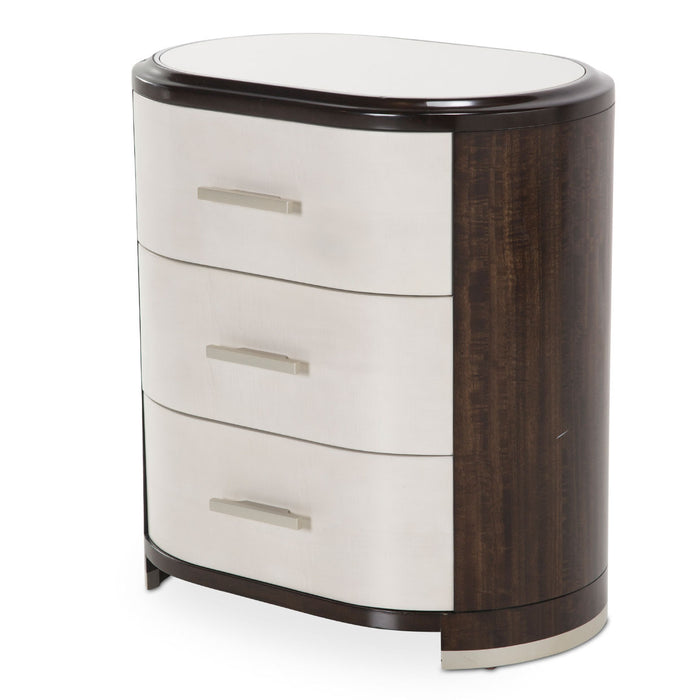 AICO Furniture - Paris Chic Accent Cabinet-Nightstand in Espresso - N9003040-409 - GreatFurnitureDeal