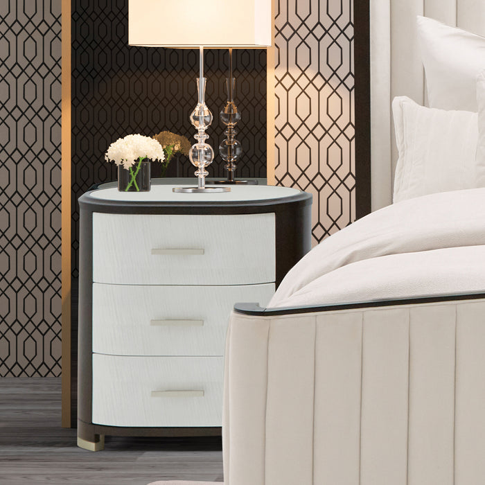 AICO Furniture - Paris Chic Accent Cabinet-Nightstand in Espresso - N9003040-409 - GreatFurnitureDeal