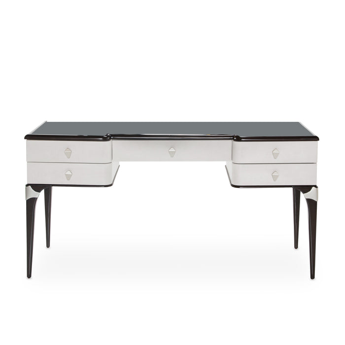 AICO Furniture - Paris Chic 2 Piece Vanity Desk Set in Espresso - N9003058-409-2SET