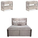 AICO Furniture - Roxbury Park 3 Piece Queen Dual-Panel Bedroom Set in Slate - N9006000QNDP4-220-3SET - GreatFurnitureDeal