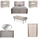 AICO Furniture - Roxbury Park 7 Piece Queen Dual-Panel Bedroom Set in Slate - N9006000QNDP4-220-7SET - GreatFurnitureDeal