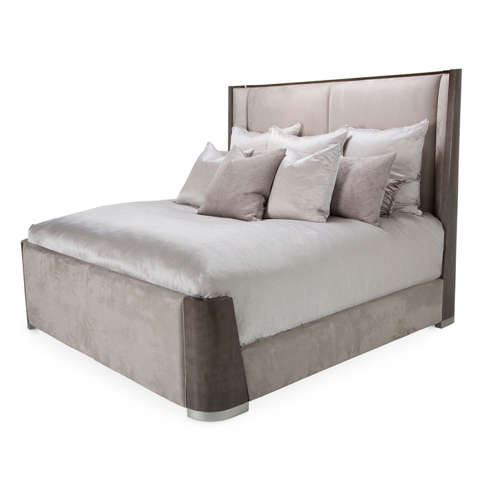 AICO Furniture - Roxbury Park California King Dual-Panel Bed in Slate - N9006000CKDP4-220 - GreatFurnitureDeal