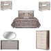 AICO Furniture - Roxbury Park 6 Piece Queen Multi-Panel Bedroom Set in Slate - N9006000QNM3-220-6SET - GreatFurnitureDeal