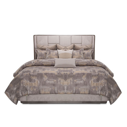 AICO Furniture - Roxbury Park Eastern King Multi-Panel Bed in Slate - N9006000QNM3-220 - GreatFurnitureDeal