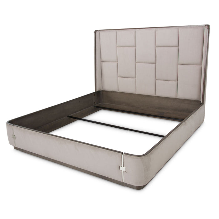 AICO Furniture - Roxbury Park Eastern King Multi-Panel Bed in Slate - N9006000QNM3-220 - GreatFurnitureDeal