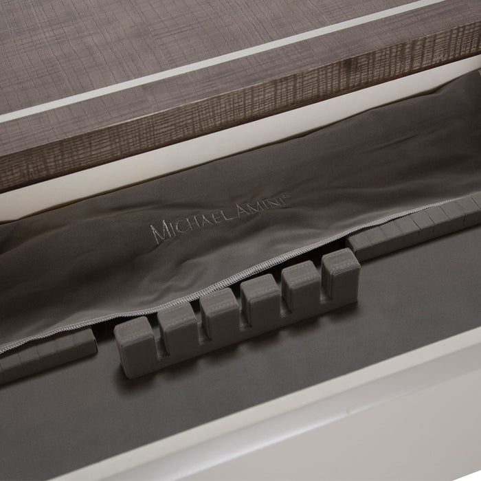 AICO Furniture - Roxbury Park 12 Leg Rectangular Dining Table Set in Slate - N9006000-220-12SET - GreatFurnitureDeal