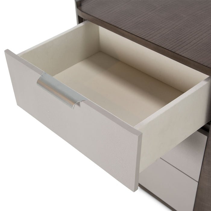 AICO Furniture - Roxbury Park Accent Cabinet Nightstand in Slate - N9006040-220 - GreatFurnitureDeal