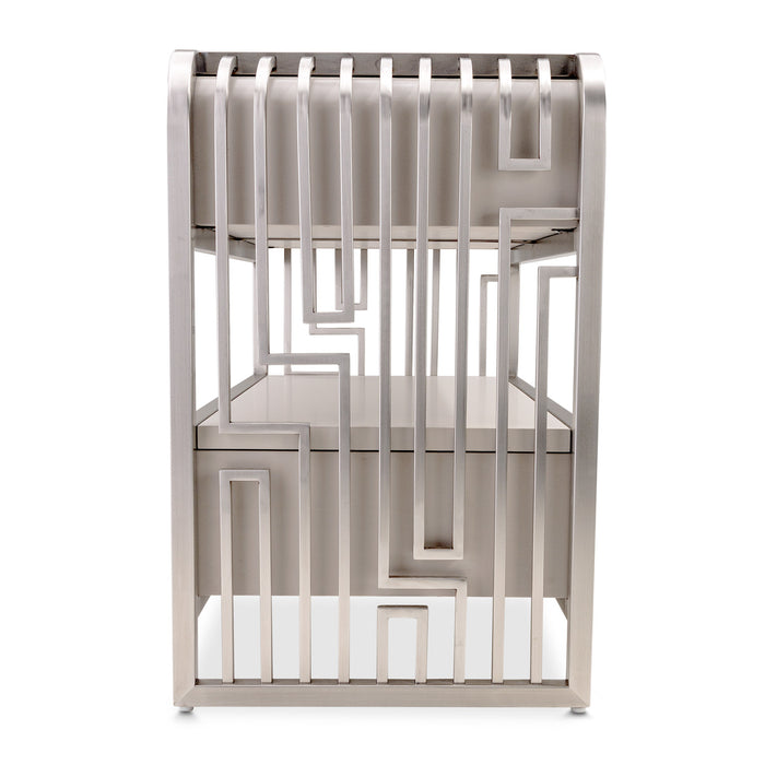 AICO Furniture - Roxbury Park 5 Piece Queen Dual-Panel Bedroom Set in Slate - N9006000QNDP4-220-5SET - GreatFurnitureDeal