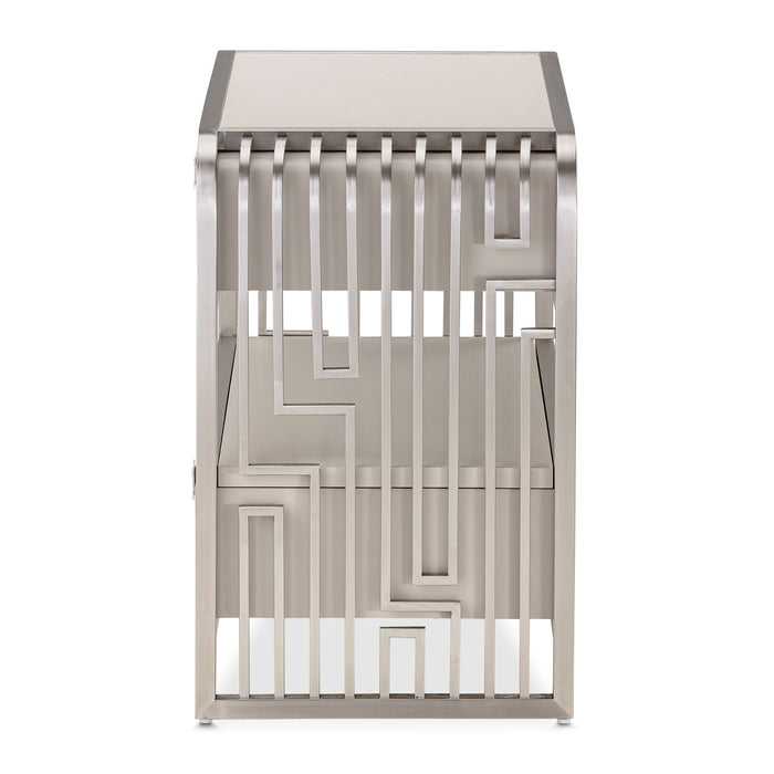 AICO Furniture - Roxbury Park 5 Piece Queen Dual-Panel Bedroom Set in Slate - N9006000QNDP4-220-5SET - GreatFurnitureDeal