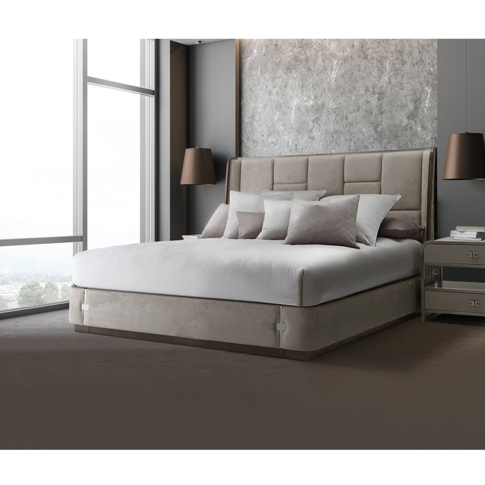 AICO Furniture - Roxbury Park 5 Piece Eastern King Multi-Panel Bedroom Set in Slate - N9006000EKM3-220-5SET