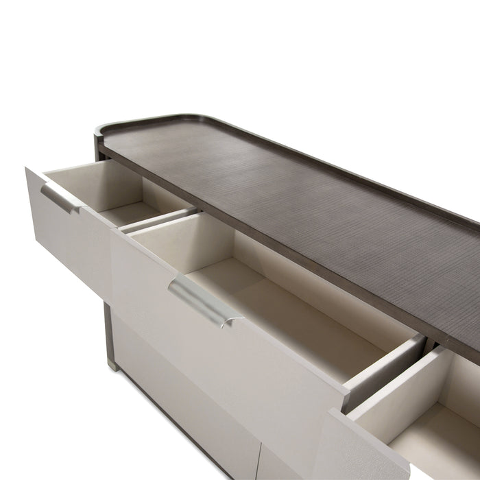 AICO Furniture - Roxbury Park 5 Piece Queen Dual-Panel Bedroom Set in Slate - N9006000QNDP4-220-5SET - GreatFurnitureDeal