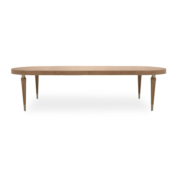 AICO Furniture - Villa Cherie Caramel 4 Leg Oval Dining Table in Chardonnay - N9008000-134