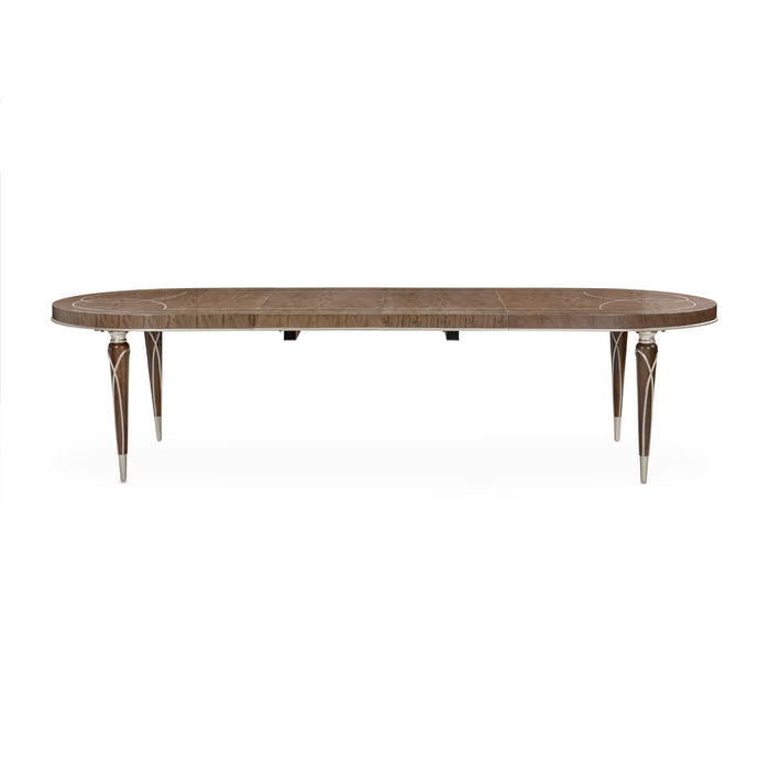 AICO Furniture - Villa Cherie 4 Leg Oval Dining Table in Hazelnut - N9008000-410