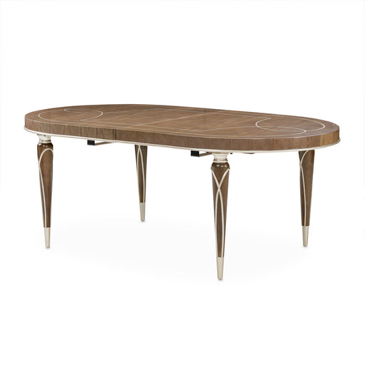 AICO Furniture - Villa Cherie 4 Leg Oval Dining Table in Hazelnut - N9008000-410 - GreatFurnitureDeal