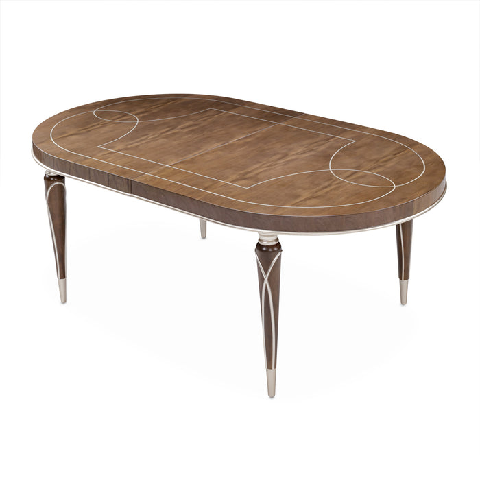 AICO Furniture - Villa Cherie 4 Leg Oval Dining Table in Hazelnut - N9008000-410