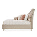 AICO Furniture - Villa Cherie Queen Channel-Tufted Upholstered Bed in Hazelnut - N9008000HQN-410 - GreatFurnitureDeal