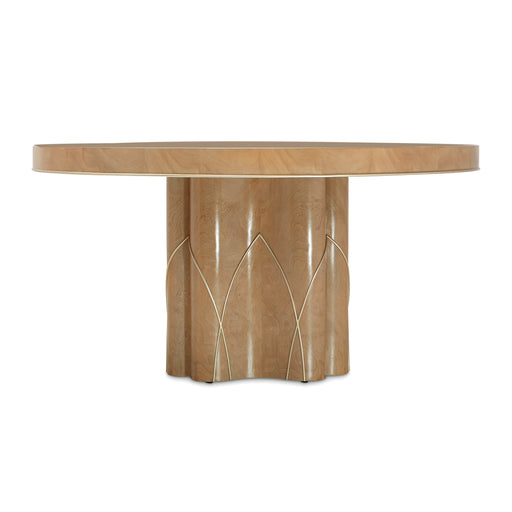 AICO Furniture - Villa Cherie Caramel Round Dining Table in Chardonnay - N9008001-134 - GreatFurnitureDeal