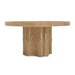 AICO Furniture - Villa Cherie Caramel 7 Piece Round Dining Table Set in Chardonnay - N9008001-134-7SET - GreatFurnitureDeal
