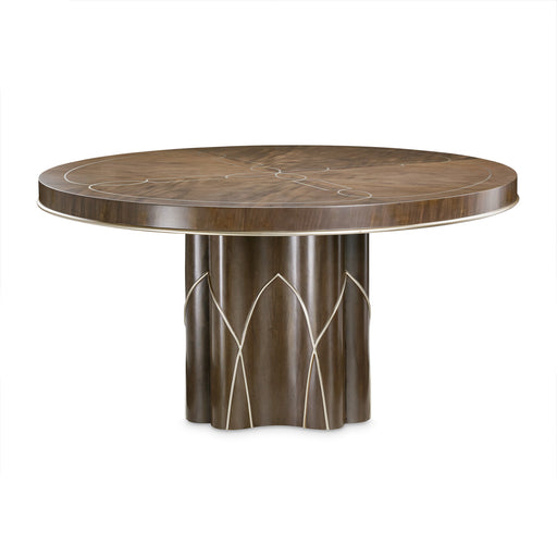 AICO Furniture - Villa Cherie Round Dining Table in Hazelnut - N9008001-410 - GreatFurnitureDeal